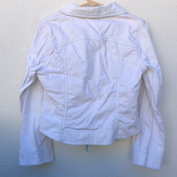 Louie white jean jacket with wide sleeves - Picture 2 of 7